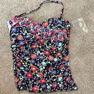 Floral Print Tankini Top